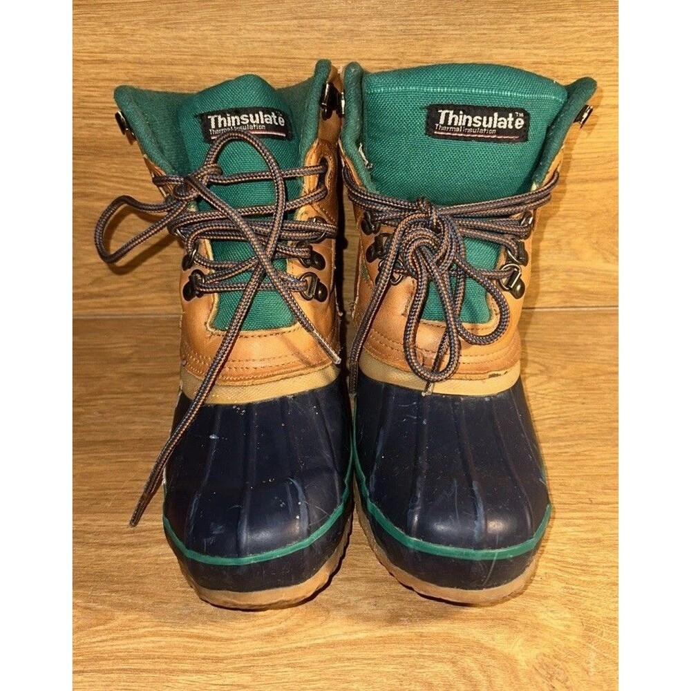 Trader Bay Leather Winter Boots Women's Size 6 Thinsulate Insulated Steel Shank